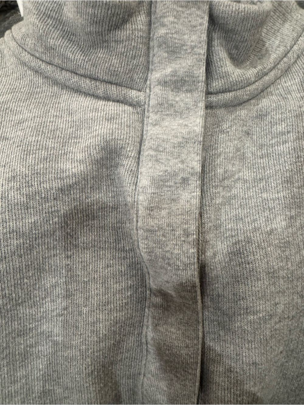 Women's Grey Mock Neck Pullover Sweatshirt - Picture 3 of 5